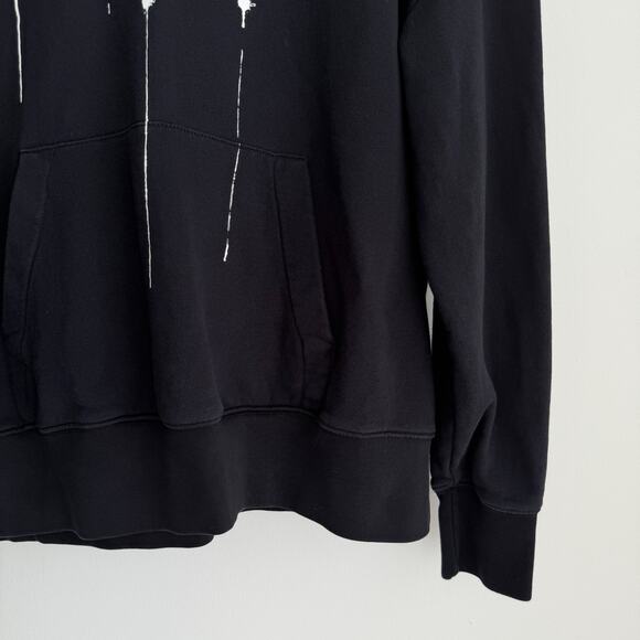 Rome Pays Off Hoodie Mens XL Black Jean Michel Basquiat Crown Graffiti Fleece - Picture 6 of 11